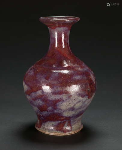 Qing-A Shi Wan Flambé Glaze Vase