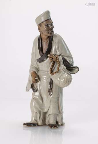 Huang Bing(1815-1894) Ji Gong-Onion Skin White Glaze