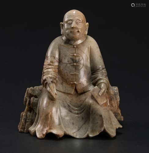 18th Century-Tang Ying Soapstone Statues