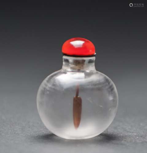 Qing - A Crystal Rock Snuff Bottle