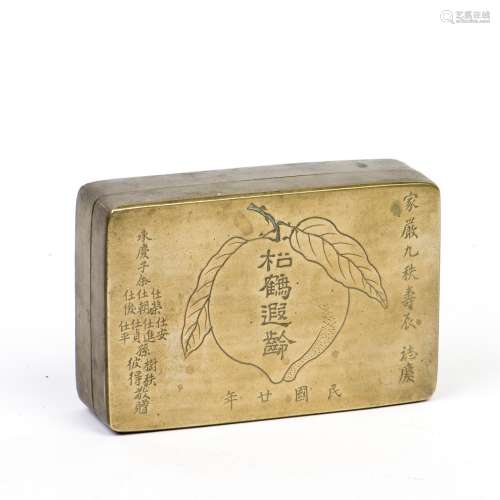 AN INK BOX, LATE QING EARLY REPUBLIC PERIOD