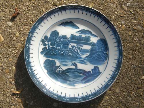 Antique Chinese Blue and White Plate