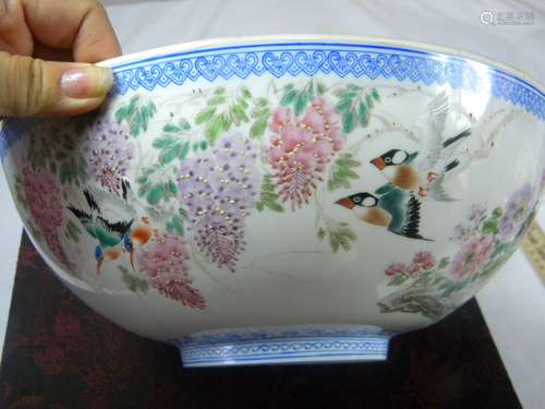 Huge Vintage Chinese Egg Shell Bowl