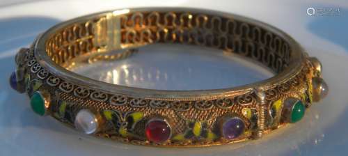 Antique Chinese Silver Filigree Bracelet