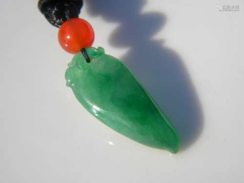 Natural Green Jadeite Melon Pendant