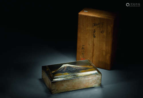 日本 银鎏金首饰盒