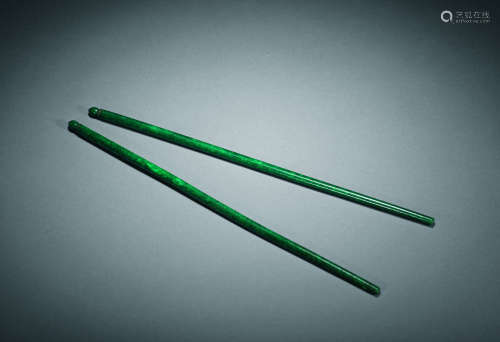 清 虬角筷子 （一双）