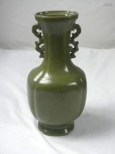Antique Chinese Tea Color Glazed Vase