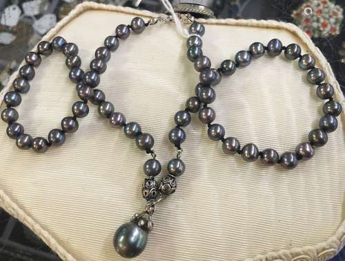 Antique Natural South See Pearl Necklace