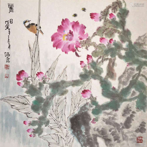 王炳龙 花鸟 纸本