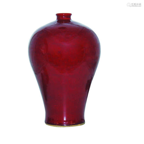 祭红釉梅瓶