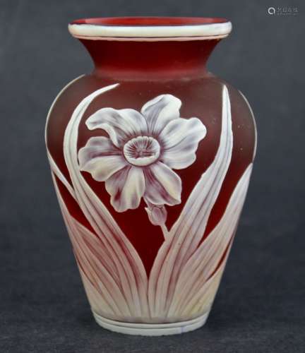 Red Webb Vase