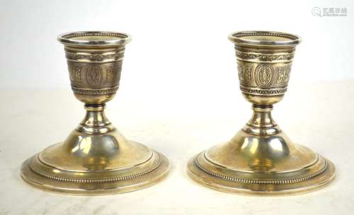 Pr Wedgwood Sterling Silver Candle Stick Holders