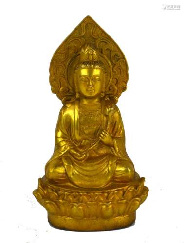 Small Chinese Gilt Bronze Buddha Figure