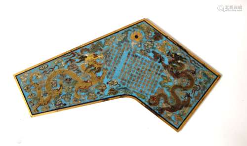18th Century. Chinese Cloisonne Panel