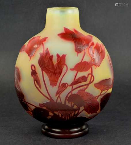 Galle Red Cameo Vase
