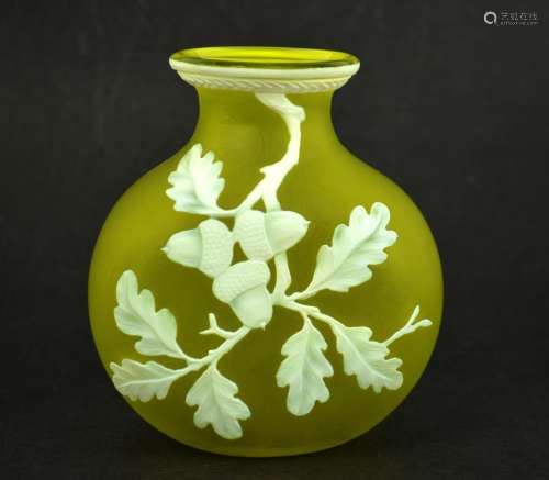 Yellow Green Webb Art Vase