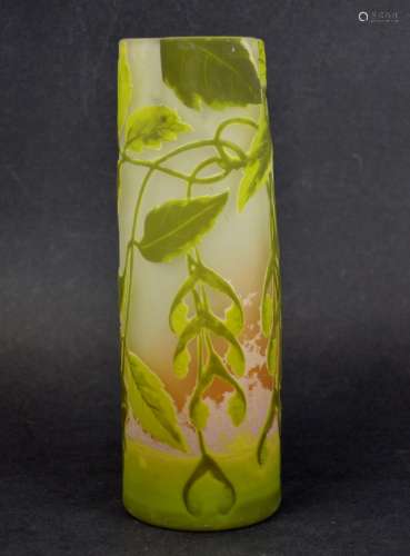 Galle Cylindrical Vase Leaf Design