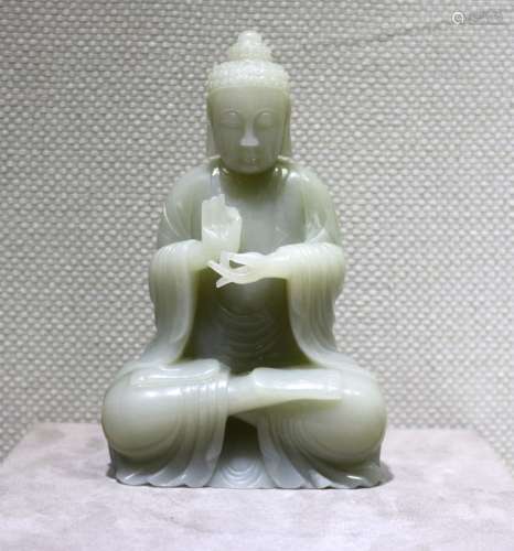 Chinese Carved Jade Buddha Figure