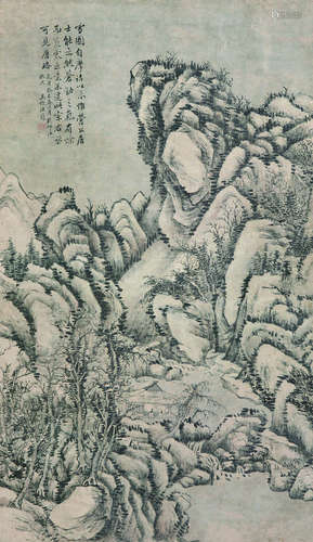 王葑 雪景山水