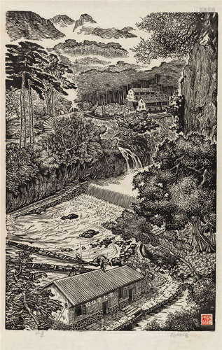 杨讷维 风景 镜片 版画