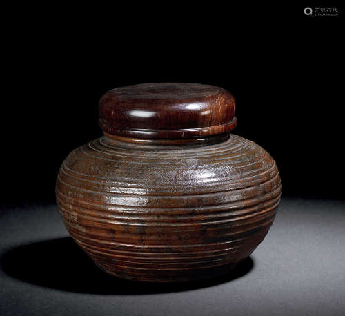 明治时期 绍美造土瓶形铜茶叶罐