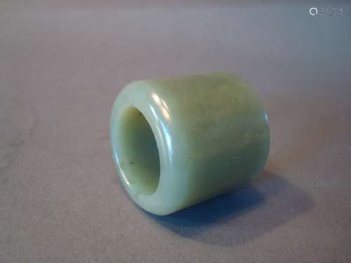 OLD CHINESE Green Jade Archor Thumb RING, 1 1/8