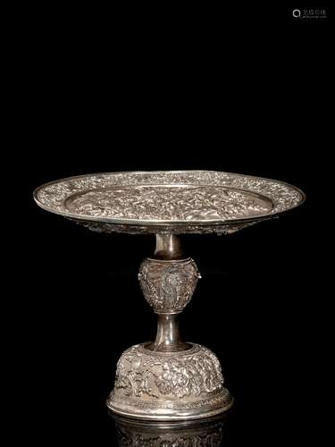 COUPE EN ARGENT,   CHINE, CANTON, CIRCA 1870 