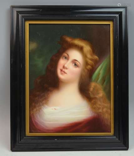 K.P.M. Lady Portrait Plaque