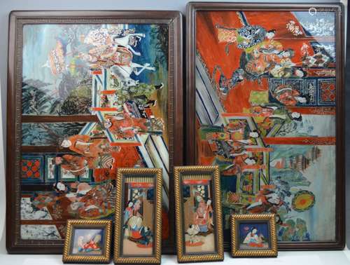 6 Pieces 19th Century Chinese Reverse Paintings