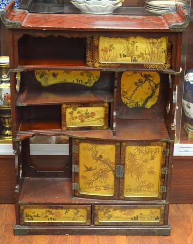 Japanese Good Lacquer Wood Cabinet