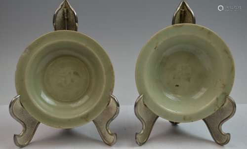 2 Chinese Song Dynasty Longquan Celadon Porcelain