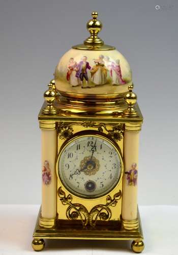 Royal Vienna Bronze & Enamel Clock