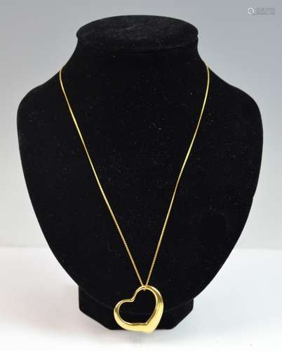 Tiffany & Co.18 K Ellsa Peretti Open Heart Pendant