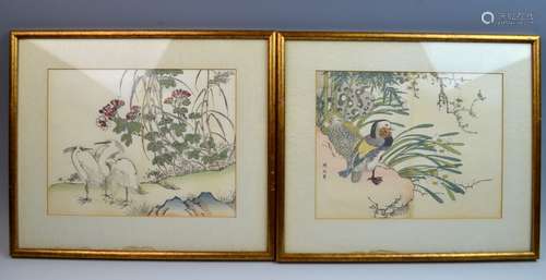 2 Asian Framed Drawings