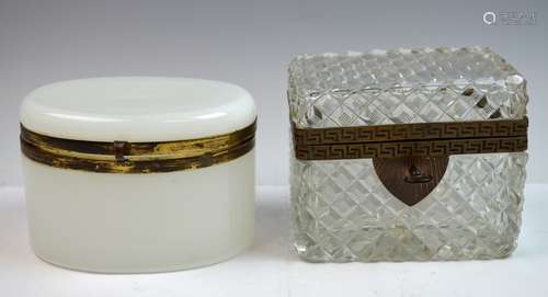 Two Crystal and Opaline Boxes