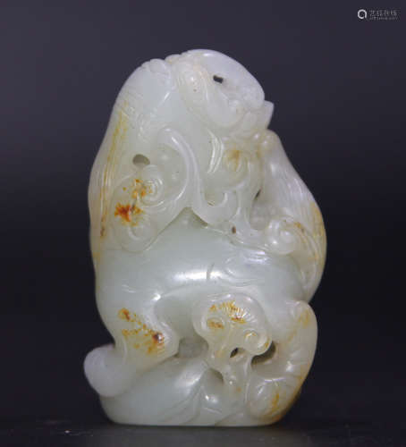 Chinese Finely Carved Jade Pendant