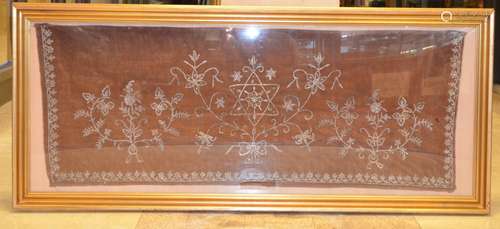 Persian Silver and Gold Embriodry on Velvet Frame