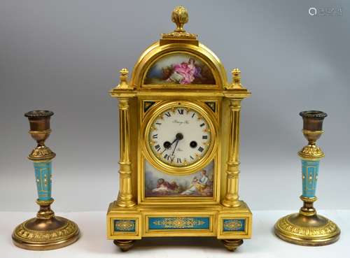 3 Pieces Serves Jeweled Clock Set