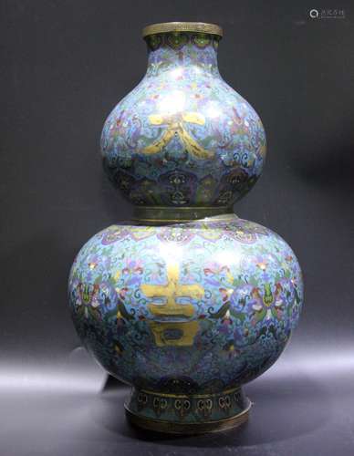 Chinese Cloisonne Double Gourd Vase