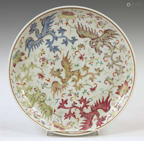 Chinese Guangxu Famille Rose Porcelain Plate