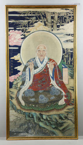 Chinese Arhat Monk Painting on Paper