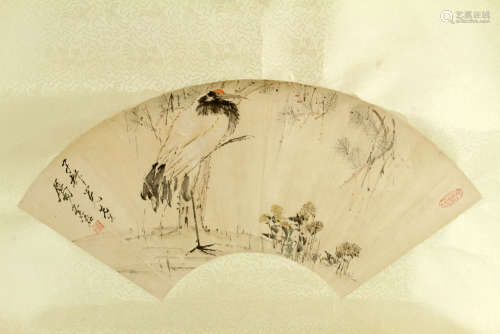 Attr. Xu Gu, Chinese Watercolor Scroll Painting