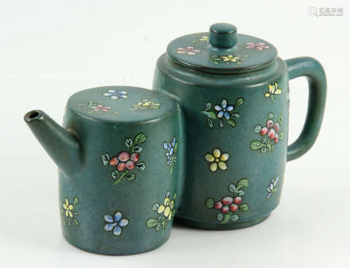 Chinese Yixing Double Pottery Teapots