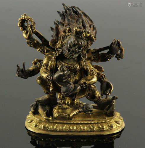 19th C. Tibetan Bronze Sitting Buddha Figure