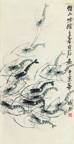 齐白石（1864～1957）虾趣