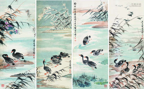 吴青霞（1910～2008）芦雁