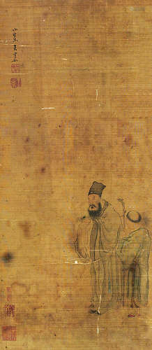 王素（1794～1877）赏砚图