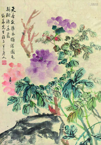 陈半丁（1876～1970）牡丹图