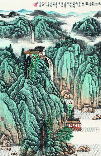 宋玉麟（1947～）溪山气青图
